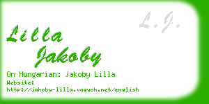 lilla jakoby business card